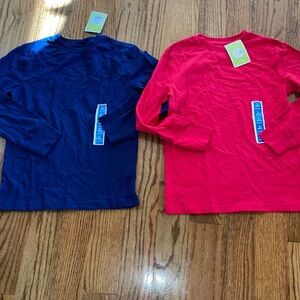Red and navy blue long sleeved tshirt size small (6-7) NWT